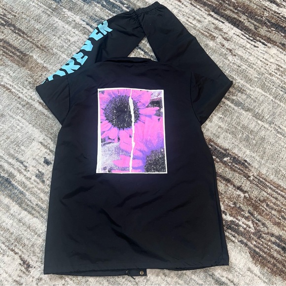 NEW Forever SunFlower Black Coach Jacket - Picture 5 of 8